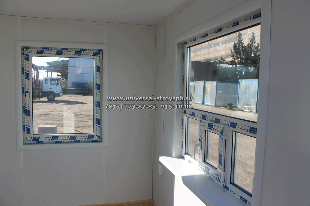 Пост охраны 3.0х2.4 (дверь металлическая, окно ПВХ)