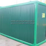 Блок-контейнер 6.0x2.4, полимер зелёный,  дверь металлическая